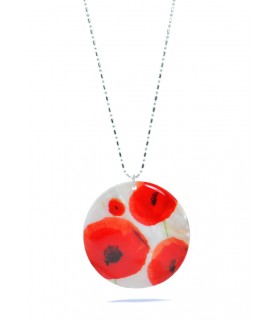 Collar nácar A, Amapolas