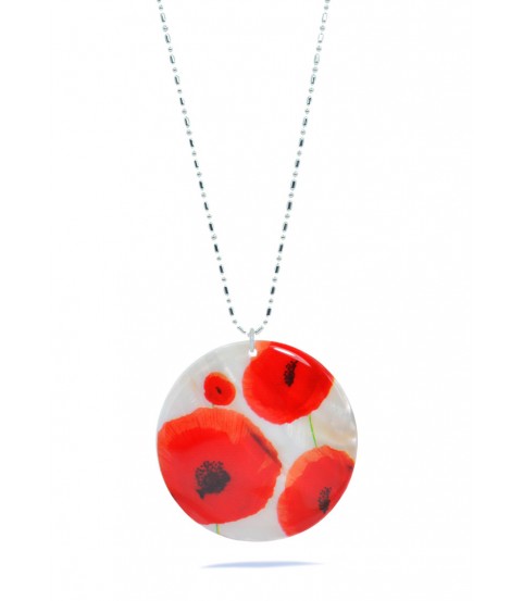 Collar nácar A, Amapolas