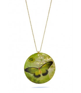 Collar nácar A, Mariposa verde