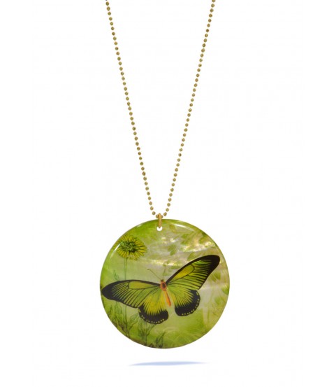 Collar nácar A, Mariposa verde