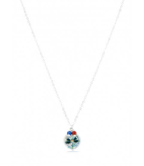 Collar nácar micro, Libélula azul