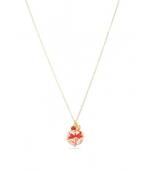 Collar nácar micro, Libélula roja