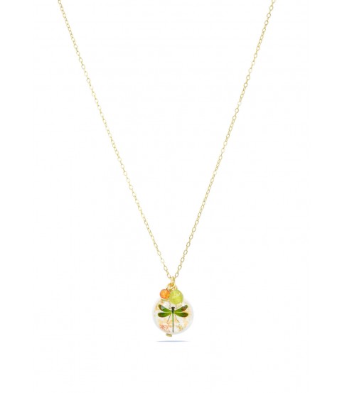 Collar nácar micro, Libélula verde