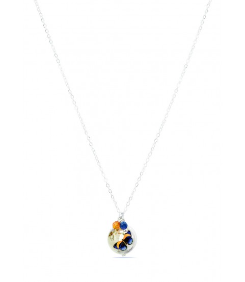 Collar nácar micro, Mariposa azul