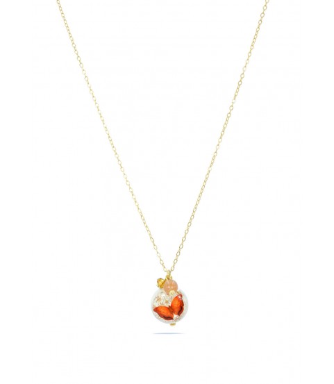Collar nácar micro, Mariposa naranja