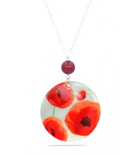Collar nácar B, Amapolas