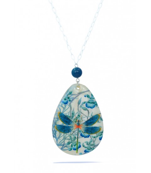 Collar nácar B, Libélula azul