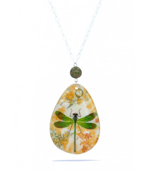 Collar nácar B, Libélula verde