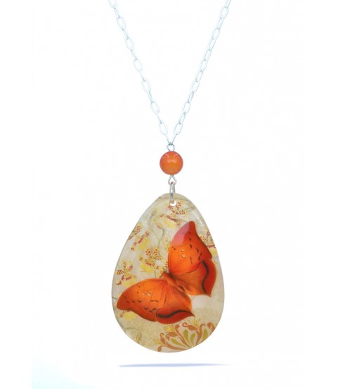 Collar nácar B, Mariposa naranja