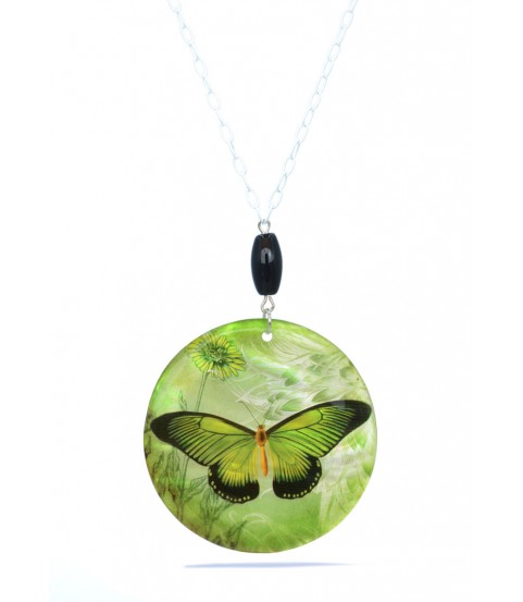 Collar nácar B, Mariposa verde