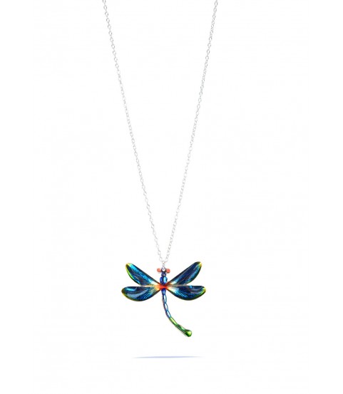 Collar Libélula Azul metalizado