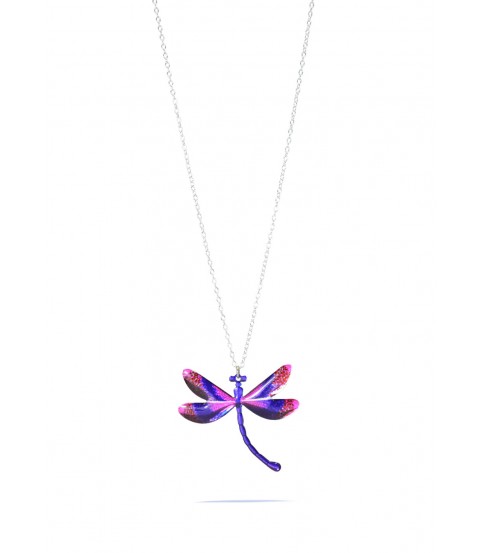 Collar Libélula Fuxia metalizado